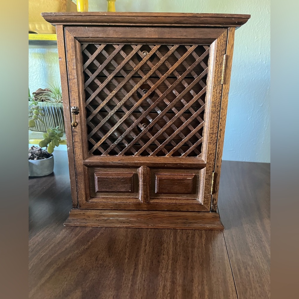 Vintage jewelry box with contents